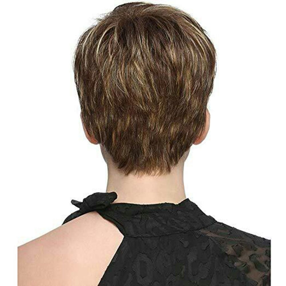 Female High Temperature Silk Wig Oblique Bangs Short Hair