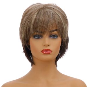 High-Temperature Silk Short Hair Wig for Women
