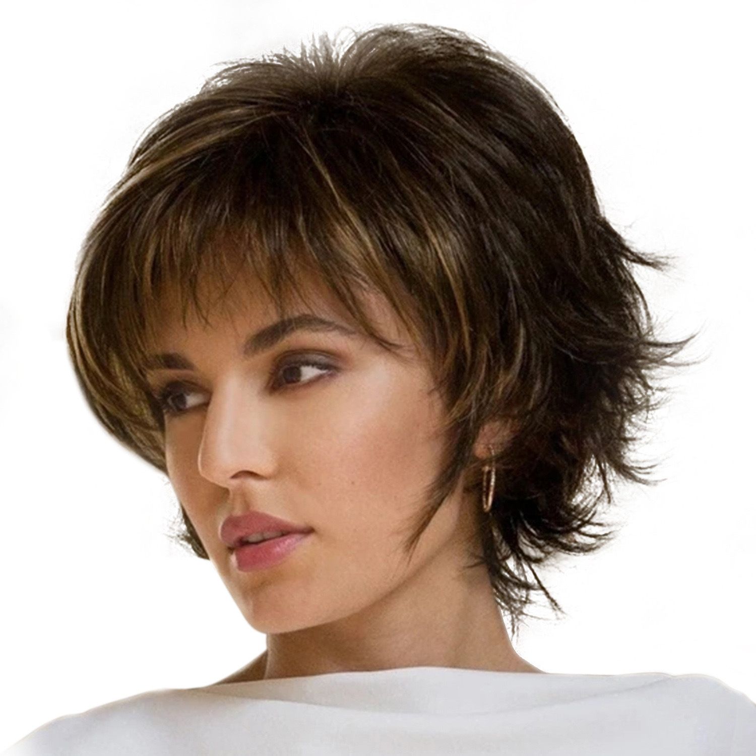 Ladies Fluffy Short Curved Head Set Chemical Fiber Wig - Image 9