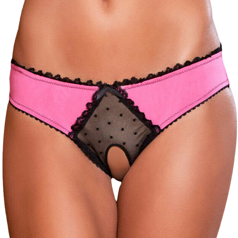 Panties Women Open Crotch Mesh Sexy Bowknot Hallow Out Erotic Lingerie Low Waist Crotchless Panties Women panties for sex - Image 10