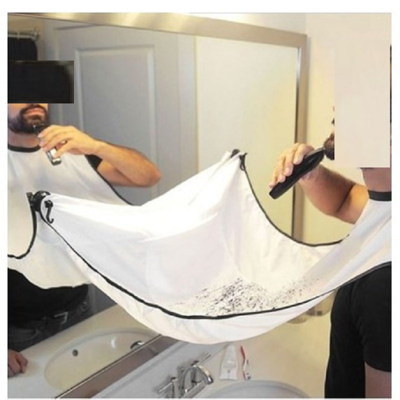 Waterproof Self Grooming Cloth with Suction Cups for Mirror - Men Shaving Beard Trimming Hair Catcher Cape - Image 4