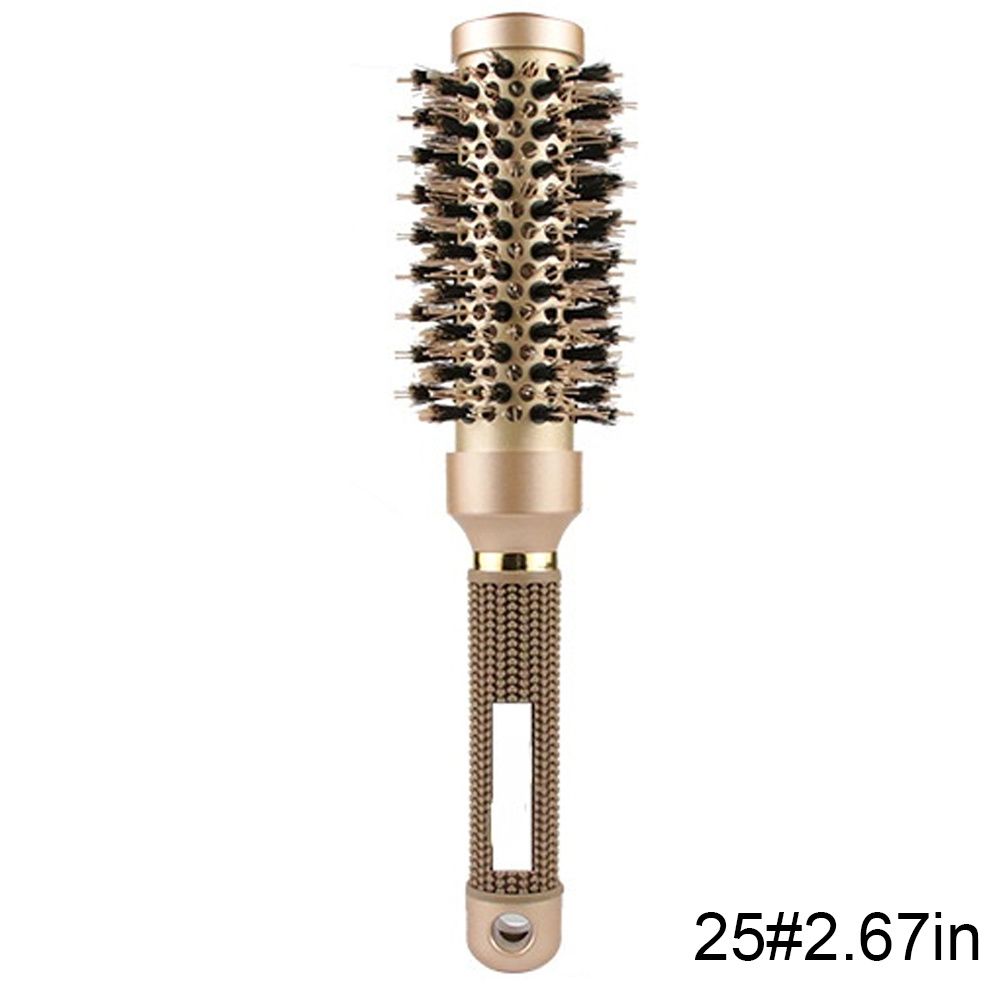 Round Brush For Blow Drying; Nano Thermal Ceramic & Ionic Tech Hair Brush With Boar Bristles; Professional Round Barrel Brush For Styling; Curling And Straightening - Image 25