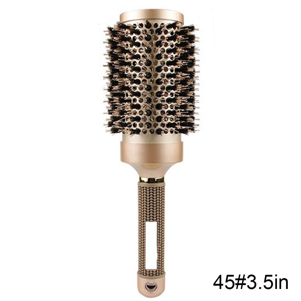 Round Brush For Blow Drying; Nano Thermal Ceramic & Ionic Tech Hair Brush With Boar Bristles; Professional Round Barrel Brush For Styling; Curling And Straightening - Image 8