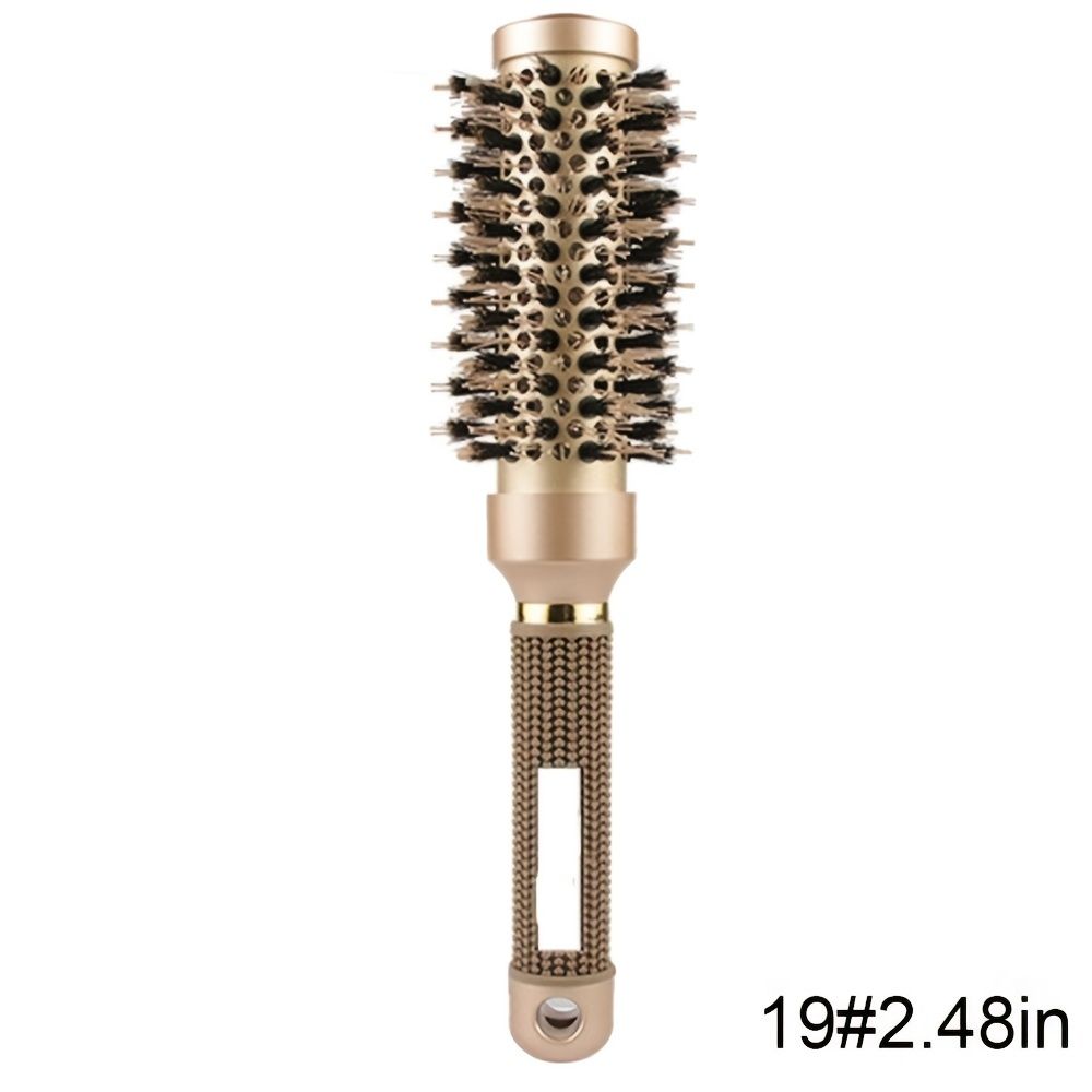 Round Brush For Blow Drying; Nano Thermal Ceramic & Ionic Tech Hair Brush With Boar Bristles; Professional Round Barrel Brush For Styling; Curling And Straightening - Image 19