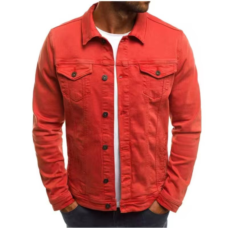 Mens Denim Jeans Jacket Short Slim Fit - Image 22
