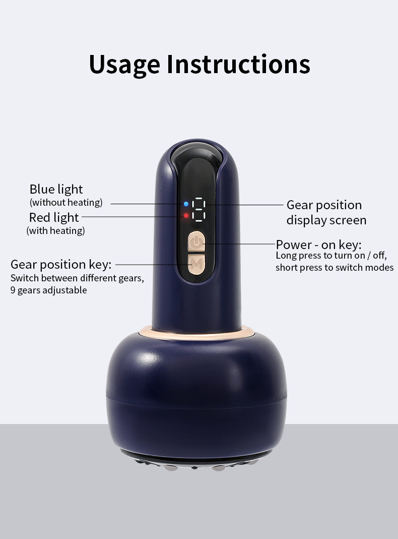 Electric charging, scraping, cupping, meridian brushing, negative pressure, cupping, suction, heating, tendon therapy, health massage, divine tool - Image 15