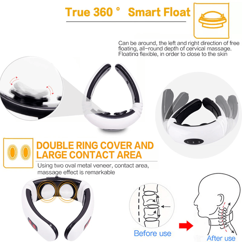 Electric Cervical Pulse Neck Massager Muscle Relax Massage Magnetic Therapy US - Image 7