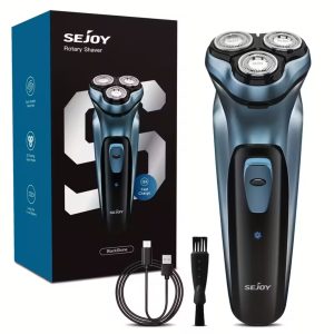 SEJOY Electric Shaver with Pop-Up Trimmer – 3D Floating Head, Fast 1H Rechargeable Razor, LCD Display