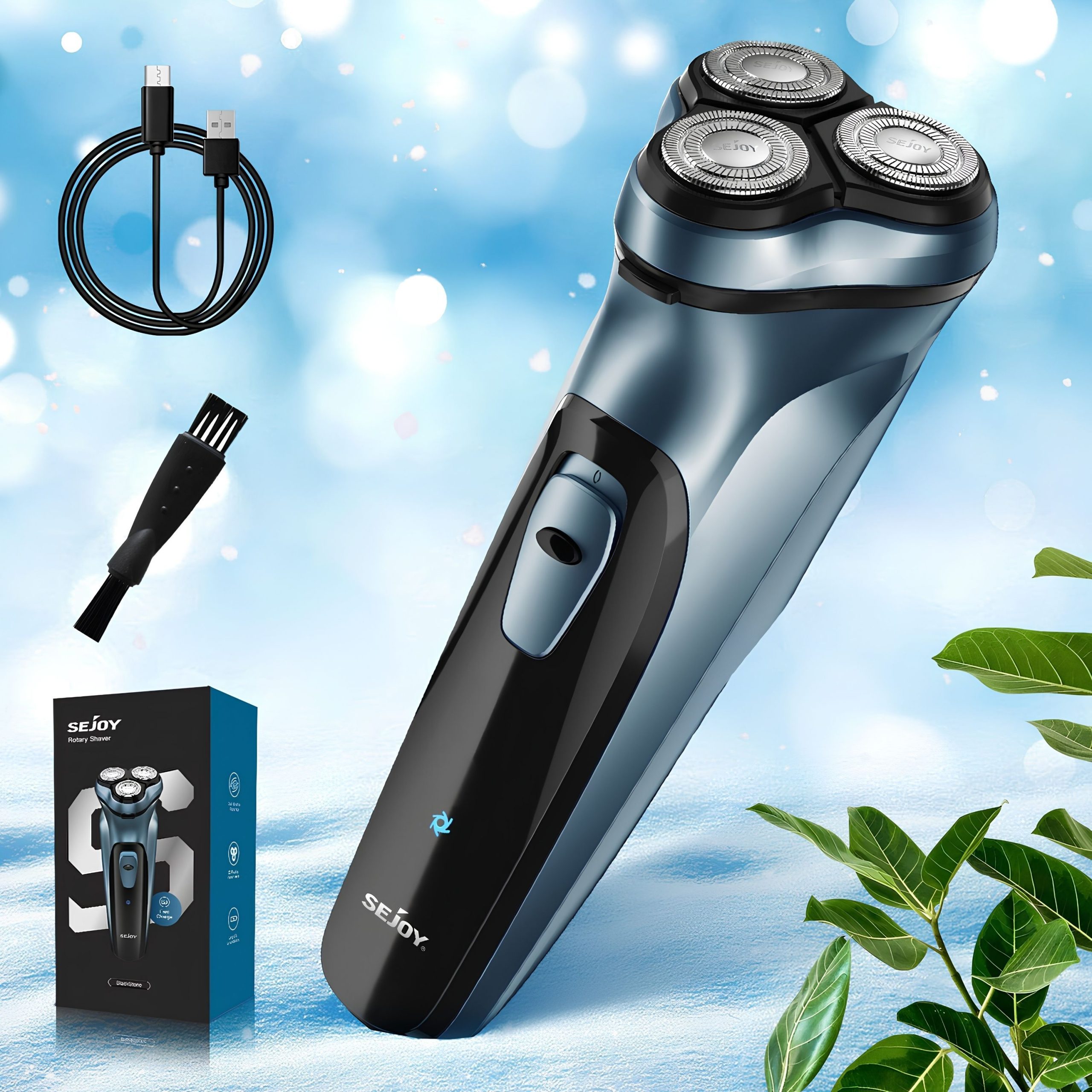 SEJOY Electric Shaver with Pop-Up Trimmer – 3D Floating Head, Fast 1H Rechargeable Razor, LCD Display - Image 5