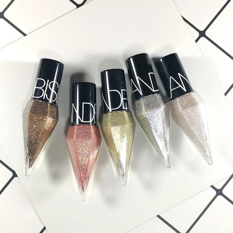 New Professional Shiny Eye Liners Cosmetics for Women Pigment Silver Rose Gold Color Liquid Glitter Eyeliner Cheap Makeup - Image 5