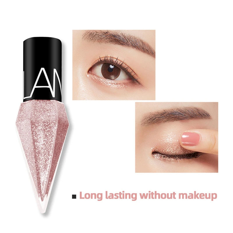 New Professional Shiny Eye Liners Cosmetics for Women Pigment Silver Rose Gold Color Liquid Glitter Eyeliner Cheap Makeup - Image 8