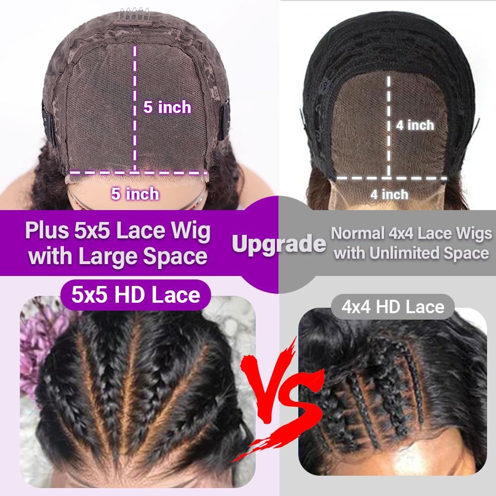 Short Bob Curly Human Hair Wigs With Bangs 100% Brazilian Real Human Hair Wig For Black Women 12 Inch Bob Wigs Glueless kinky Curly Machine Made None Lace Front Wig Natural Black - Image 2