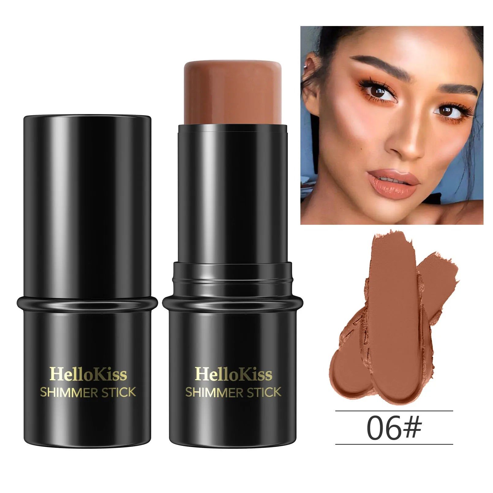 Highlighting&Bronzer Stick Face Brightening Blusher Rouge Concealer Pen Long Lasting Corrector Nose Shadow Contouring Cosmetics - Image 2