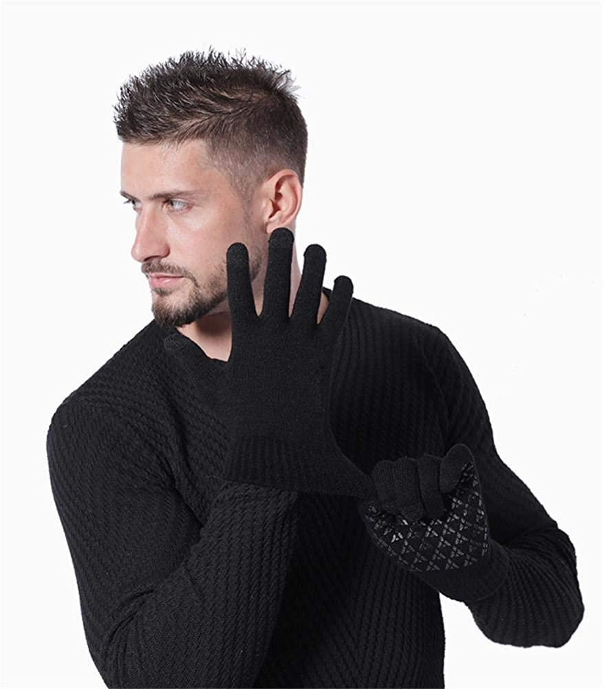 Winter Slouchy Beanie Hat Scarf Set Warm Knit Hat Thick Fleece Lined Knit Skull Caps for Men Women Gloves Touch Screen - Image 4