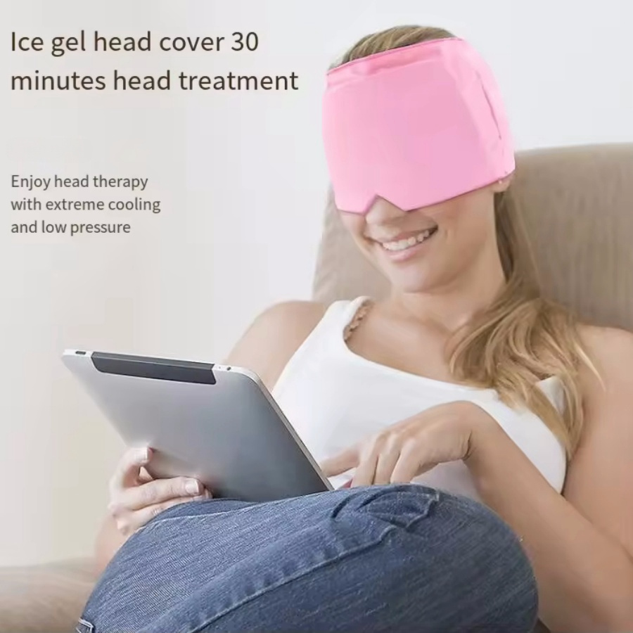 360° Massage Migraine Relief Hat Stress Relief Eye Mask Gel Hot Cold Therapy Headache Pain Relief Cap Ice Head Wrap for Headache and Puffy Eyes - Image 15