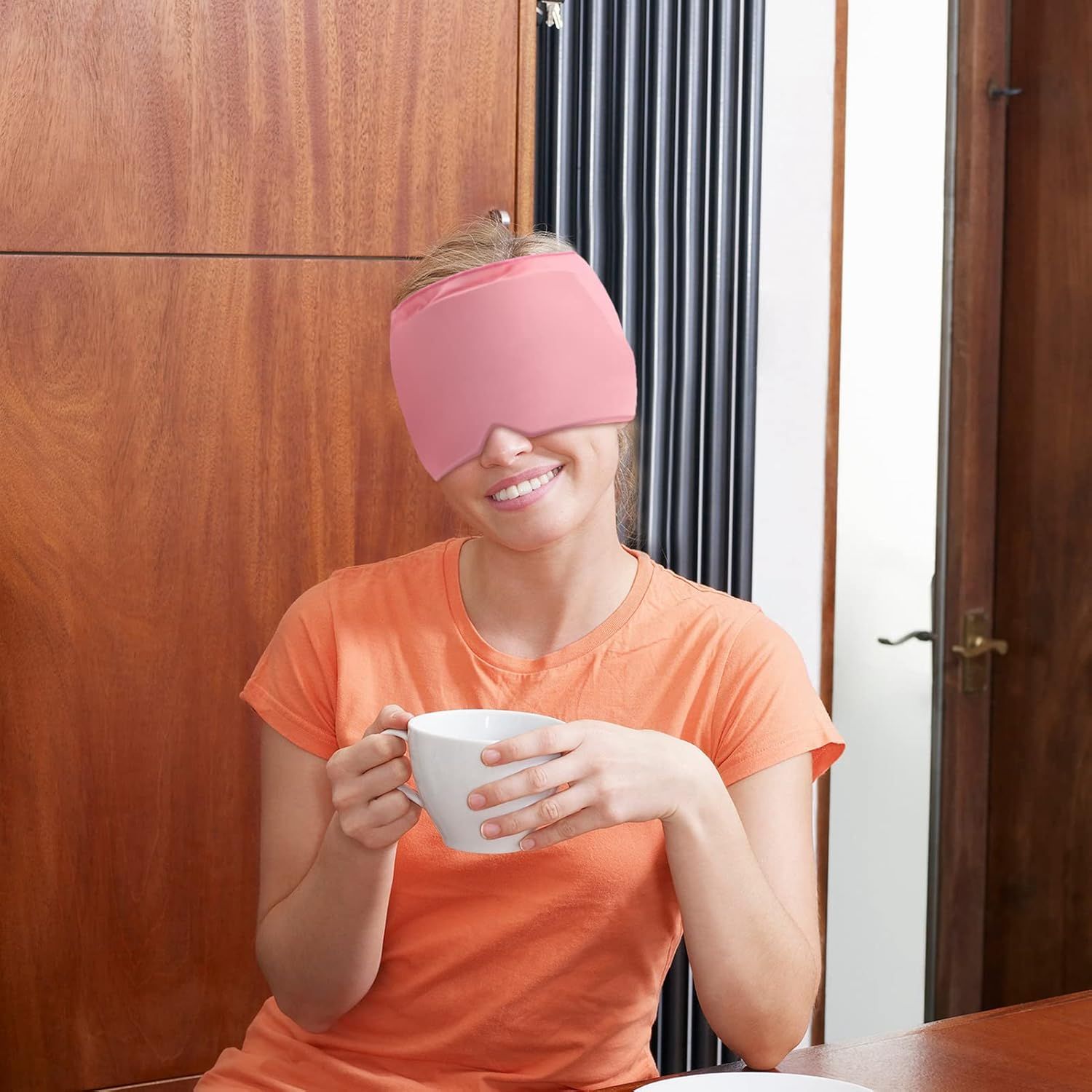 360° Massage Migraine Relief Hat Stress Relief Eye Mask Gel Hot Cold Therapy Headache Pain Relief Cap Ice Head Wrap for Headache and Puffy Eyes - Image 19