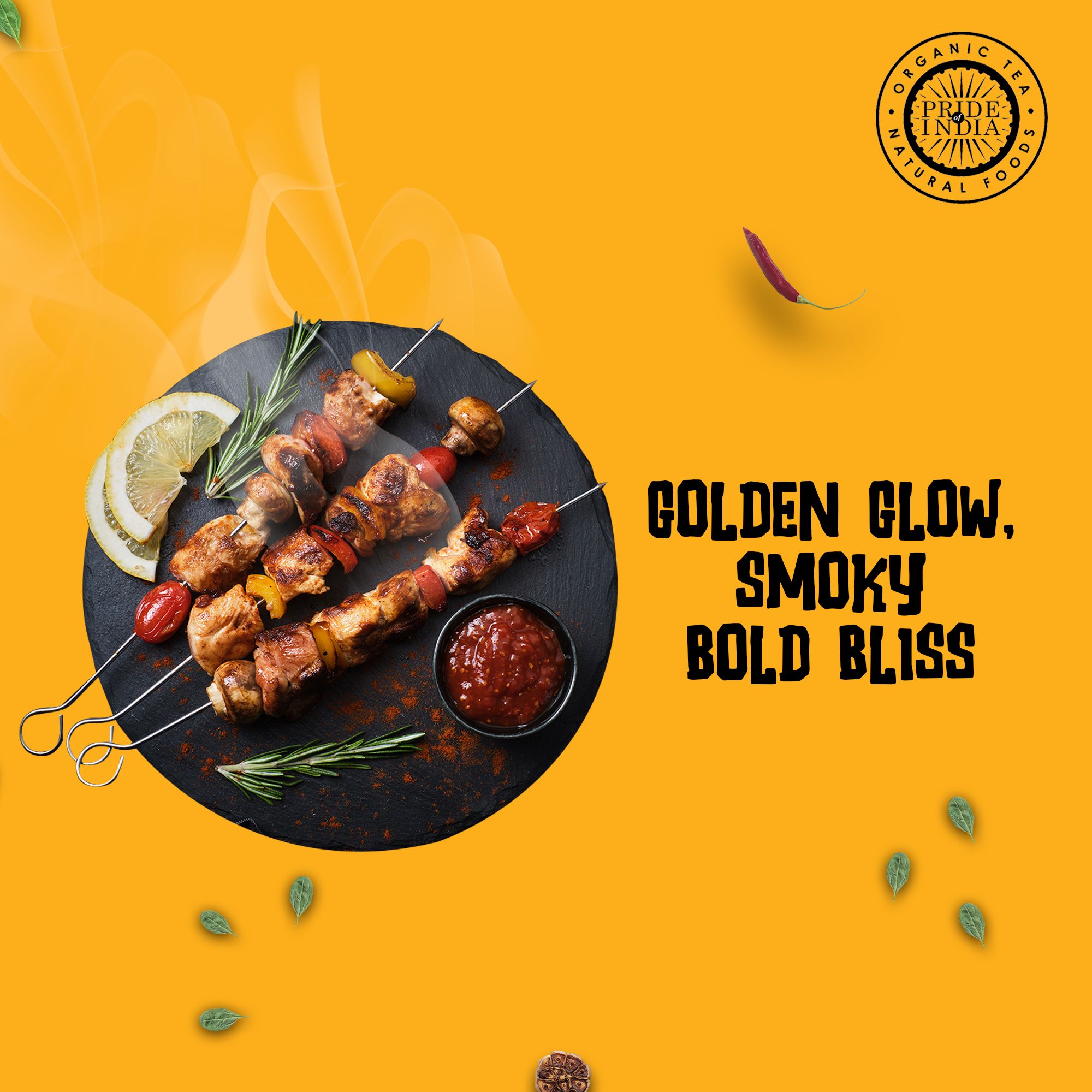 Pride of India Turmeric Tandoori Rub 2.3 oz (65 gm) w/ Convenient Dual Sifter Cap Bold Smoky Golden Flavor| Used for Marinating Seasoning Flavoring Spicing | Vegan and Gluten Free - Image 2