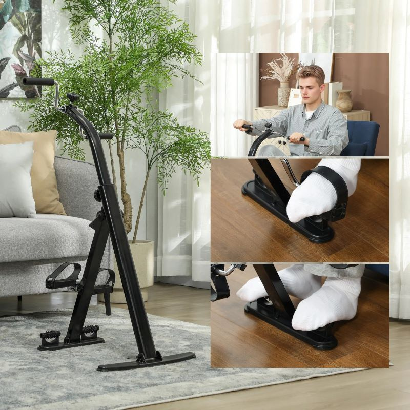 Foldable Leg Exercise Bike with LCD Monitor for Seniors Elderly(AMZ shipping) - Image 2