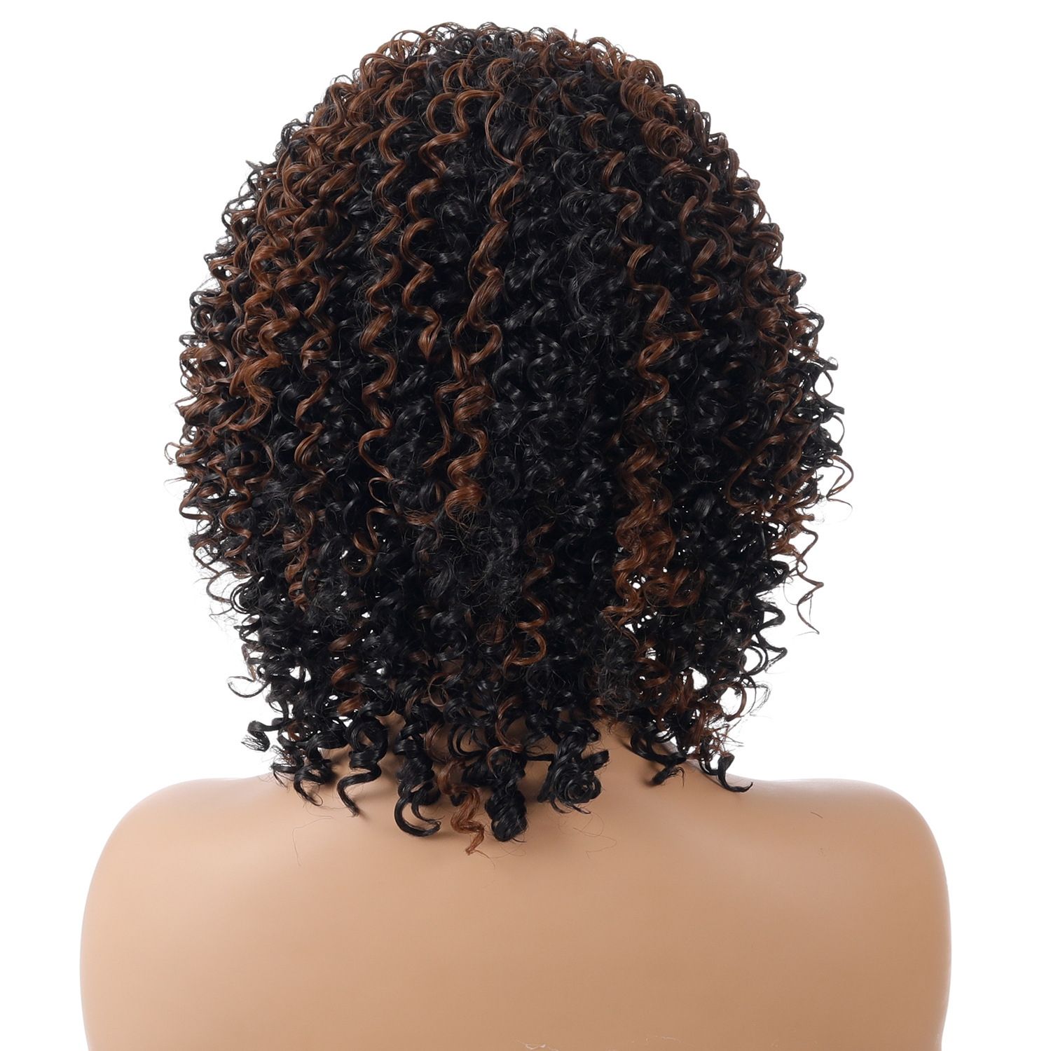 Ladies Short Curly Hair High Temperature Silk Wig - Image 4