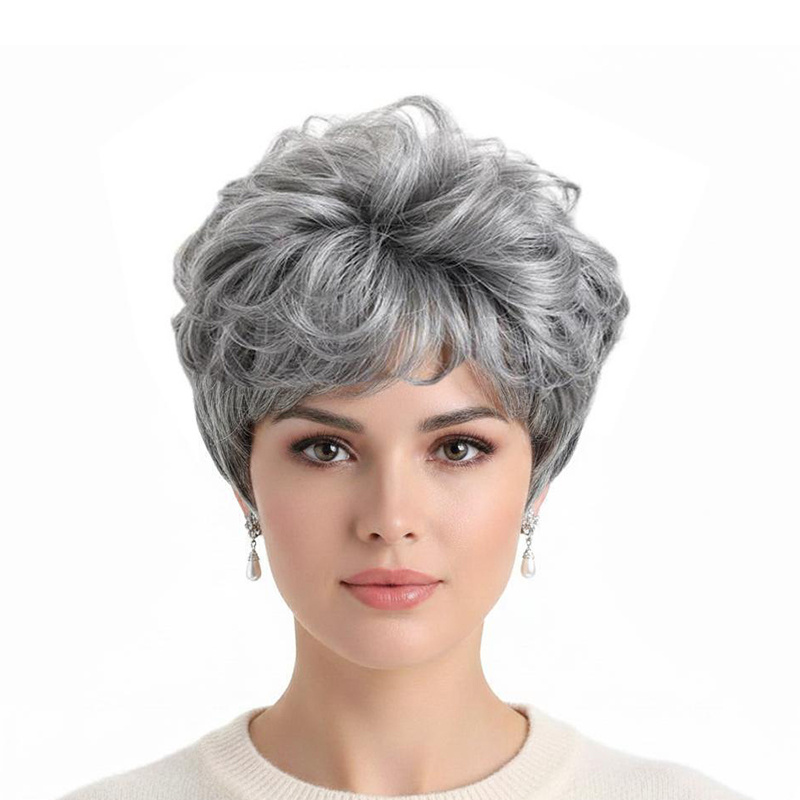 Hair Accessories Decor Women Short Curly Wig Cap