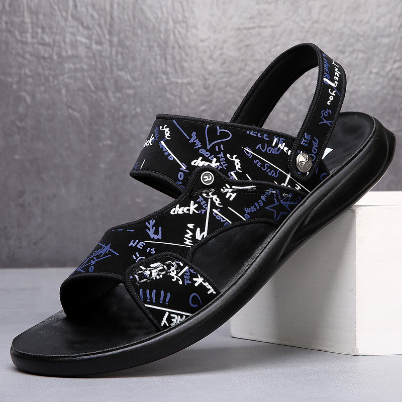 Men's sandals Summer new super soft massage slippers wear fashion casual large size dual-purpose men's beach shoes - Image 62