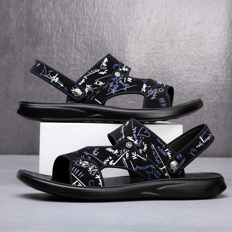 Men's sandals Summer new super soft massage slippers wear fashion casual large size dual-purpose men's beach shoes - Image 64