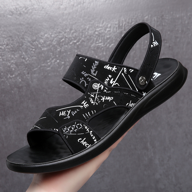 Men's sandals Summer new super soft massage slippers wear fashion casual large size dual-purpose men's beach shoes - Image 53