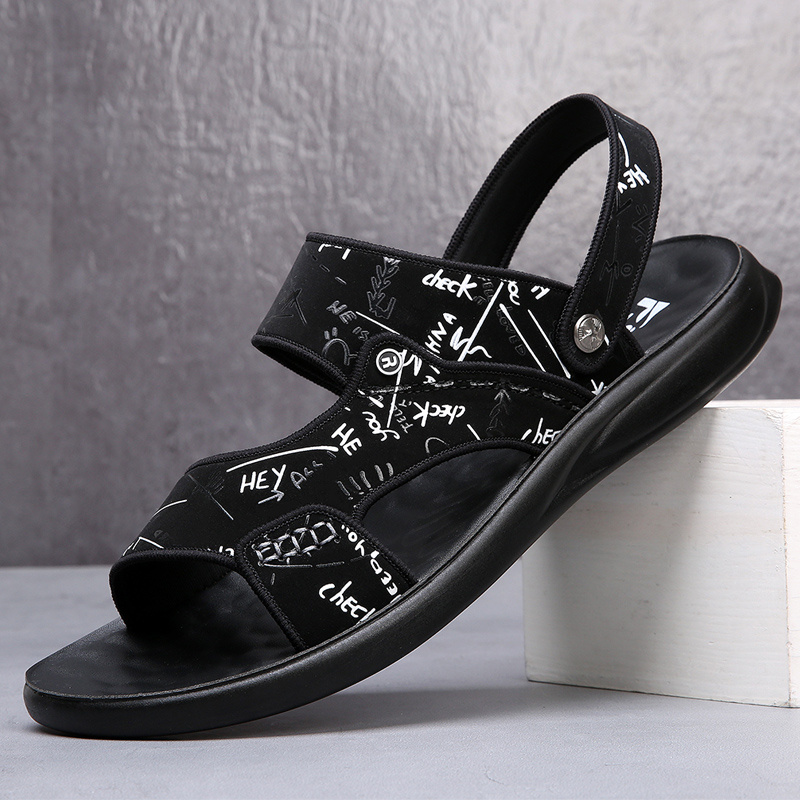 Men's sandals Summer new super soft massage slippers wear fashion casual large size dual-purpose men's beach shoes - Image 29