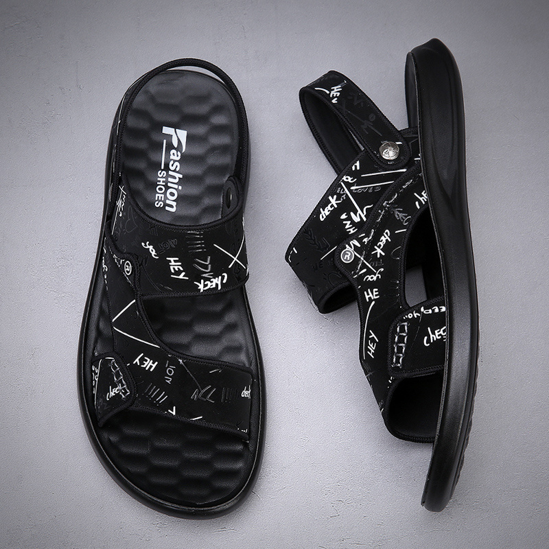 Men's sandals Summer new super soft massage slippers wear fashion casual large size dual-purpose men's beach shoes - Image 7