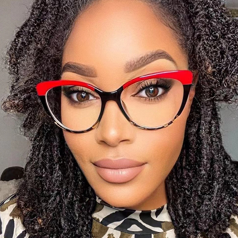 Fashion TR90 Anti Blue Light Blocking Cat Eye Glasses Frame Women Luxury Designer Retro Eyeglasses for Ladies Optical Frame - Image 16