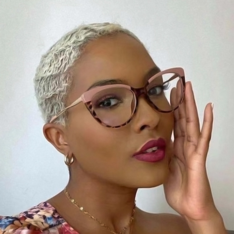 Fashion TR90 Anti Blue Light Blocking Cat Eye Glasses Frame Women Luxury Designer Retro Eyeglasses for Ladies Optical Frame - Image 17