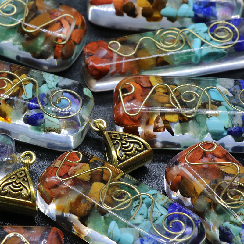 1pc 7 Chakra Crystalized Pendant; Colored Pendant Jewelry Necklace With Leather Lanyard For Men - Image 4