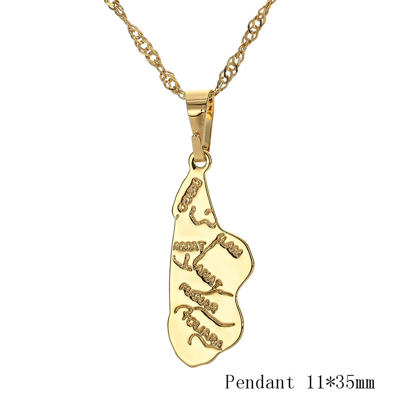 Africa Congo Algeria Map Pendant Necklace For Women Men Gold Color Copper Chain Necklaces Hiphop Style - Image 10