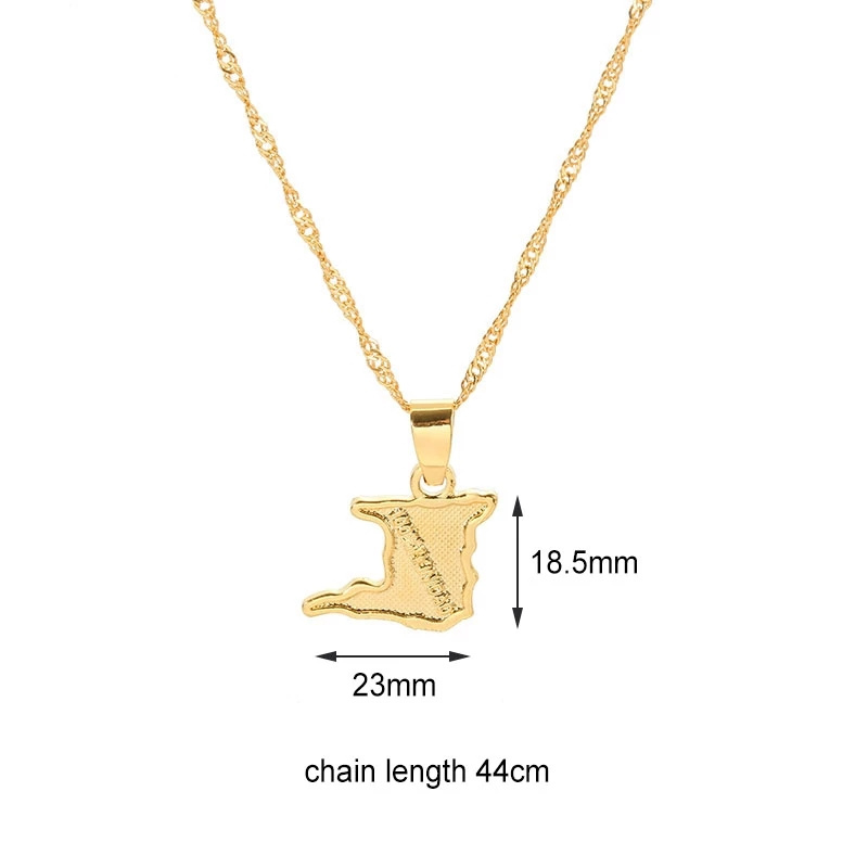 Africa Congo Algeria Map Pendant Necklace For Women Men Gold Color Copper Chain Necklaces Hiphop Style - Image 25