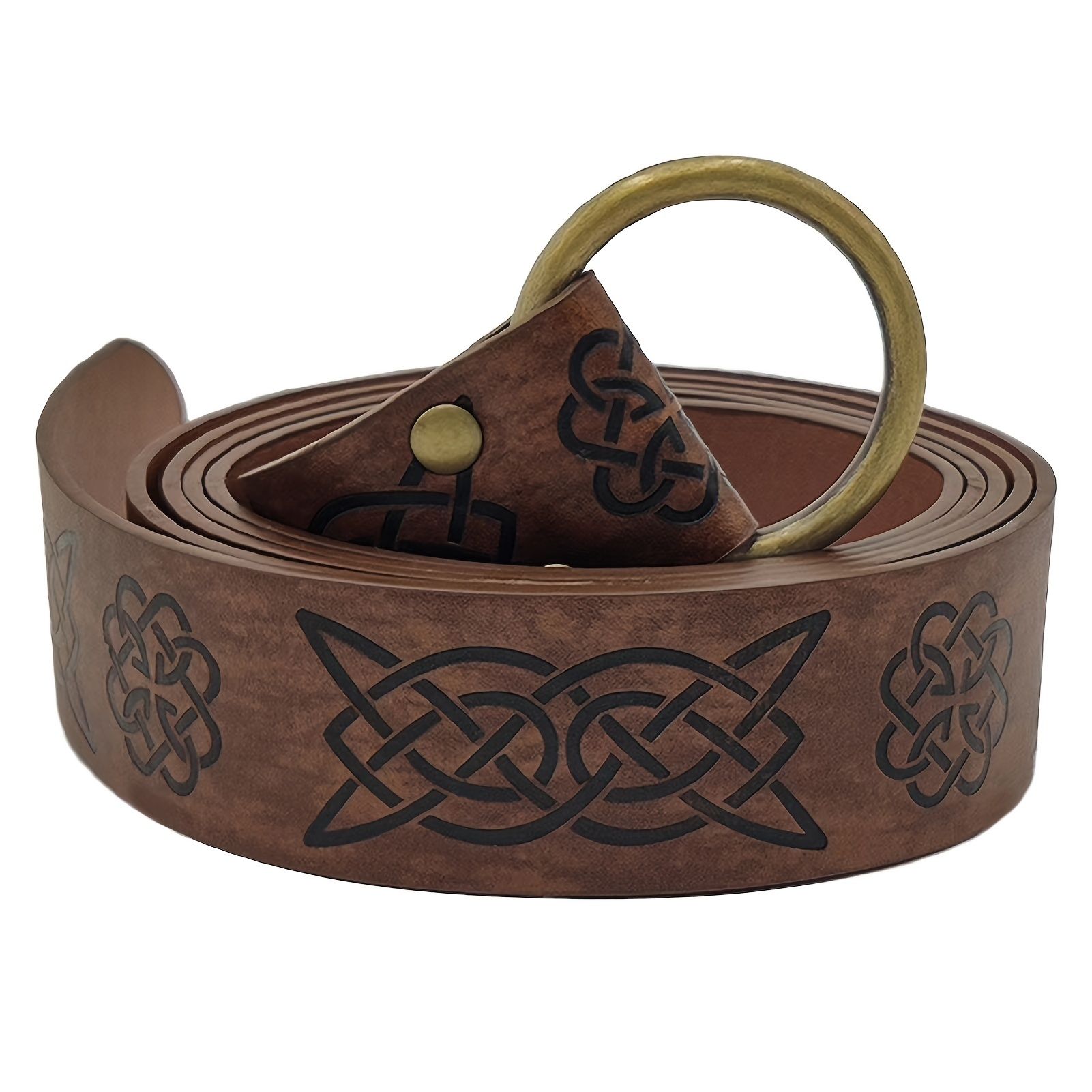 1pc Hot Sale Medieval Celtic Embossed Belt Vintage Knight Ring Belt Stage Props Vintage Wear Belt - Image 6