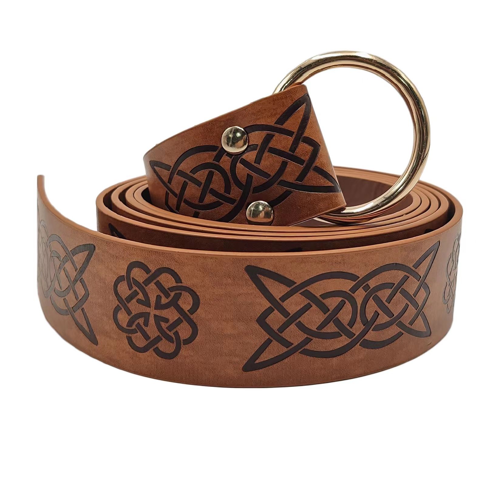 1pc Hot Sale Medieval Celtic Embossed Belt Vintage Knight Ring Belt Stage Props Vintage Wear Belt - Image 16