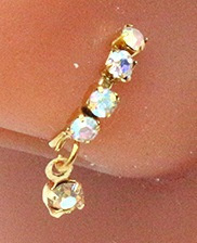 Nose Piercing Hoop Ring Hinged Butterfly Zircon Septum Pierc - Image 6