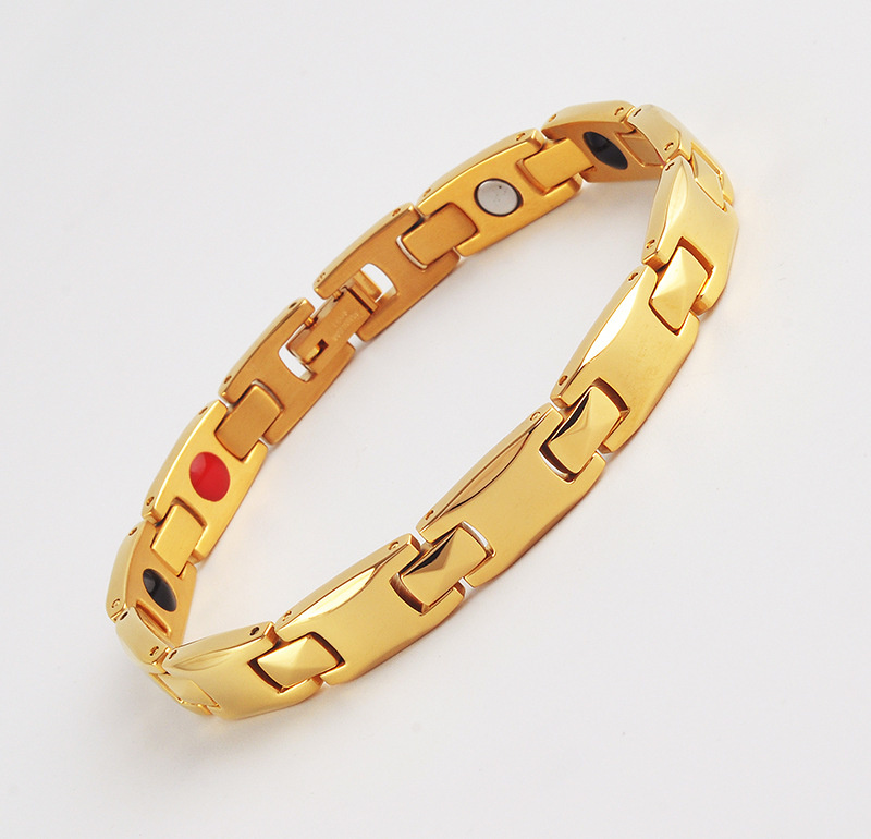 Korean Stainless Steel Metal Jewelry Health Care Magnet Bracelet - Image 9