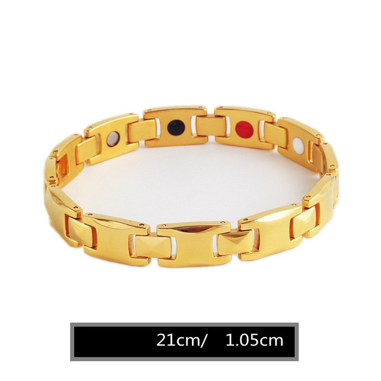 Korean Stainless Steel Metal Jewelry Health Care Magnet Bracelet - Image 3