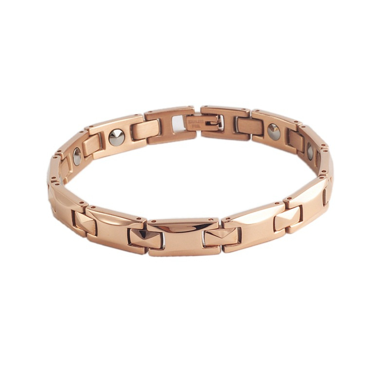 Korean Stainless Steel Metal Jewelry Health Care Magnet Bracelet - Image 2