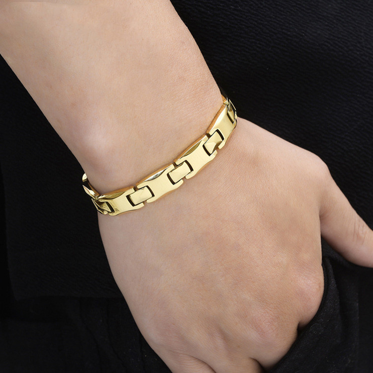 Korean Stainless Steel Metal Jewelry Health Care Magnet Bracelet - Image 6