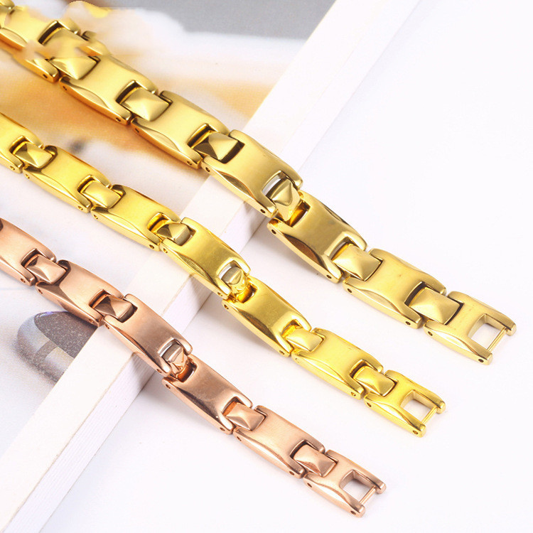 Korean Stainless Steel Metal Jewelry Health Care Magnet Bracelet - Image 7