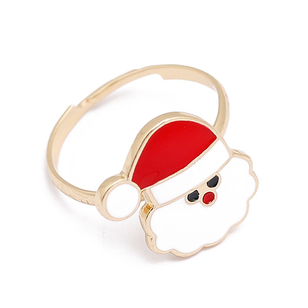 European And American Christmas Ornament Cartoon Children's Ring Snowman Elk Christmas Tree Snowflake Finger - Image 2