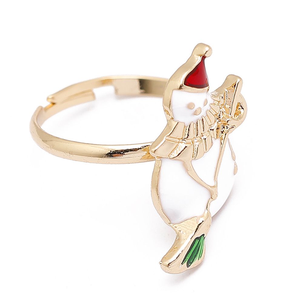European And American Christmas Ornament Cartoon Children's Ring Snowman Elk Christmas Tree Snowflake Finger - Image 16