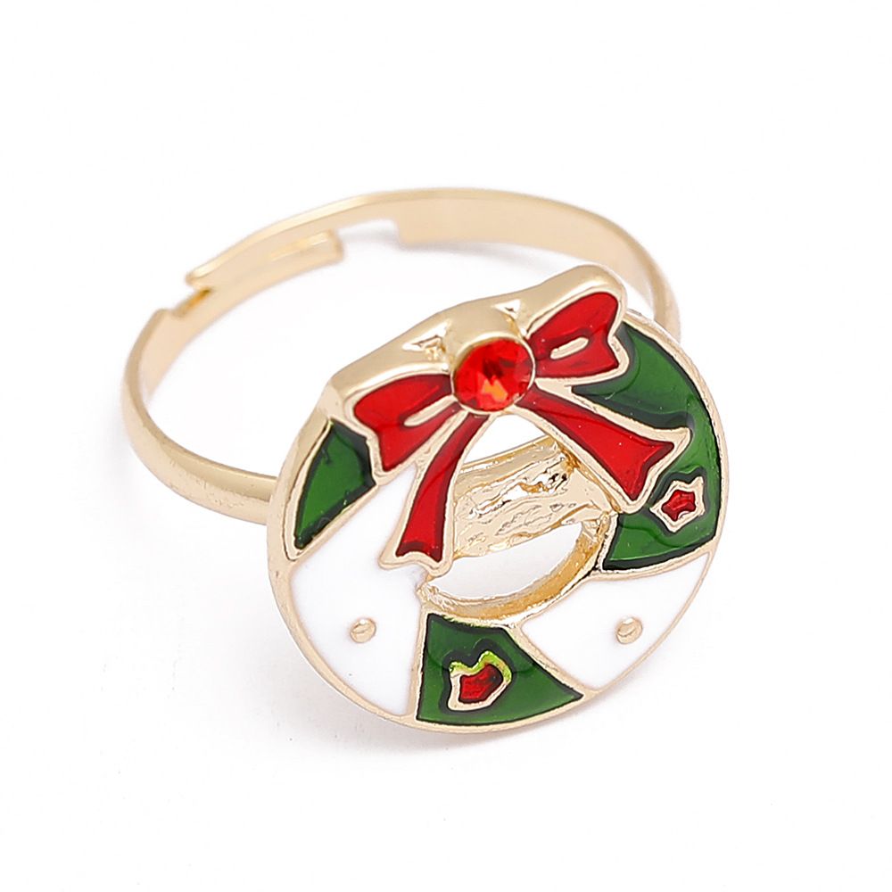 European And American Christmas Ornament Cartoon Children's Ring Snowman Elk Christmas Tree Snowflake Finger - Image 14