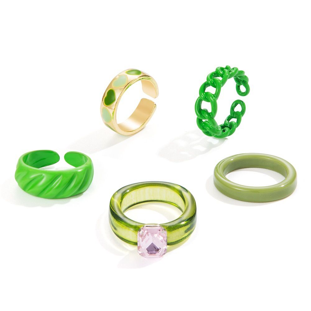 Fashion Multilayer Heart Knuckle Index Finger Ring Set - Image 10