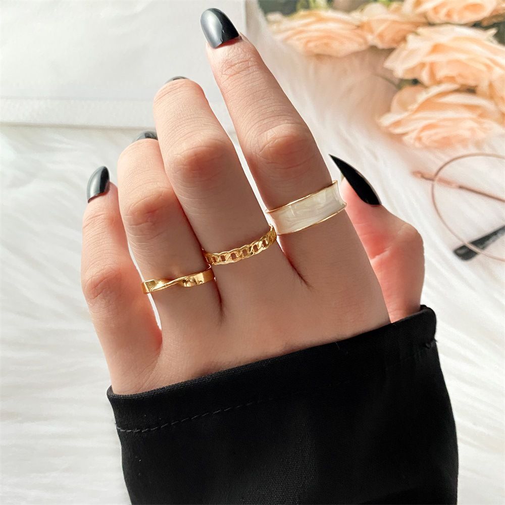 Fashion Multilayer Heart Knuckle Index Finger Ring Set - Image 19