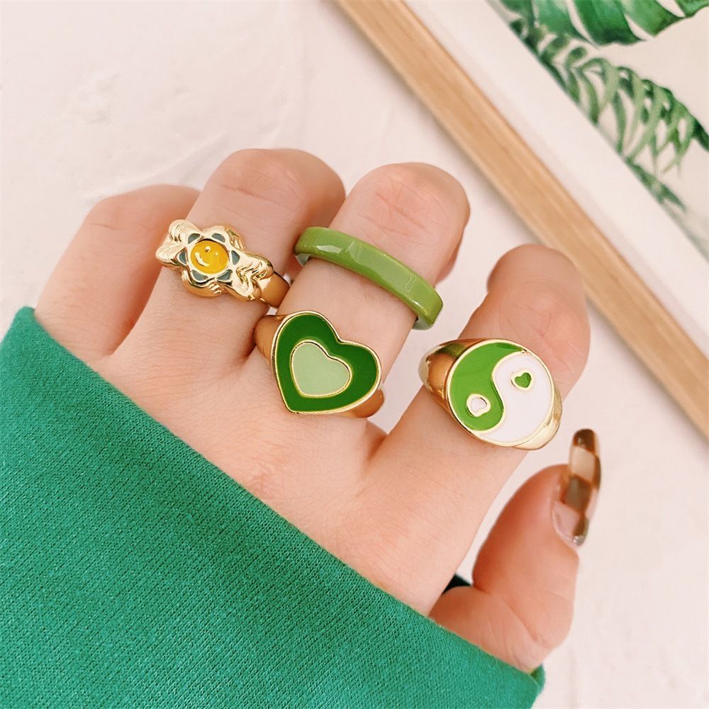 Fashion Multilayer Heart Knuckle Index Finger Ring Set - Image 5