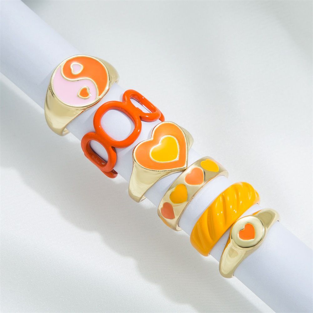 Fashion Multilayer Heart Knuckle Index Finger Ring Set - Image 17