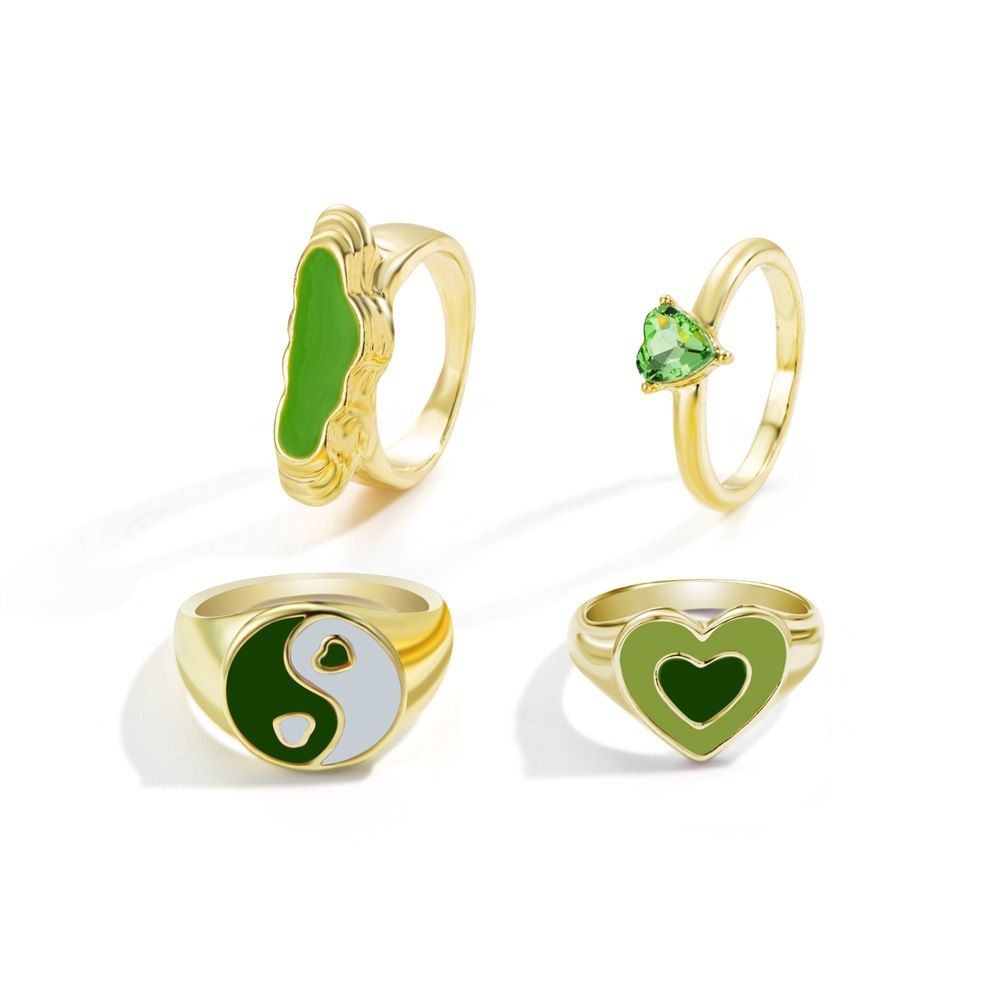 Fashion Multilayer Heart Knuckle Index Finger Ring Set - Image 8